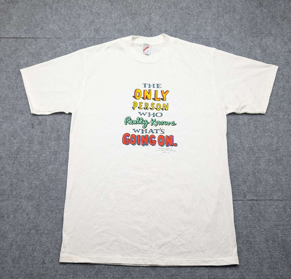 Vintage Hallmark Shirt Mens Large Novelty Gag Gift Boss 90s Shoebox Greetings